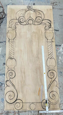 Charcoal on wood for *Drowsy Chaperone*